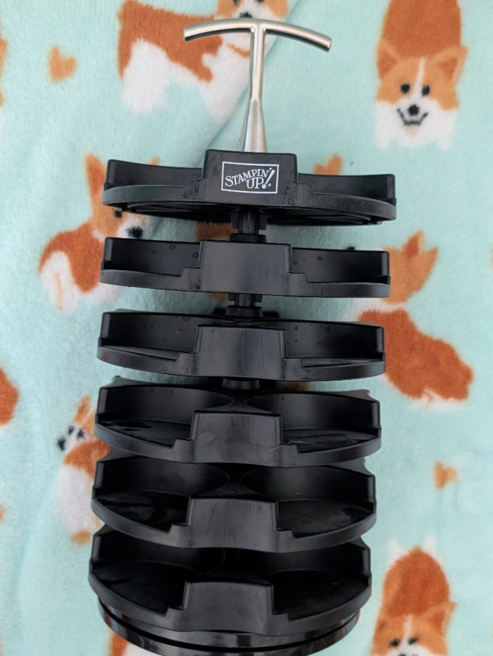 Stampin Up Color Caddy 48 Slot Ink Pad Holder Carousel Rotating Storage Tower